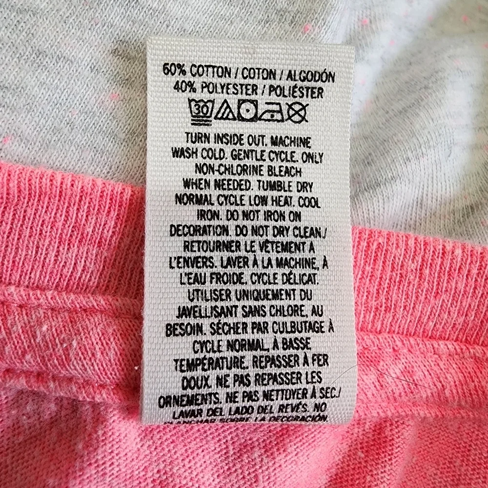 Victoria’s Secret PINK Snuggle Is Real Sleep Shirt Large Gray 3/4 Sleeve Lounge